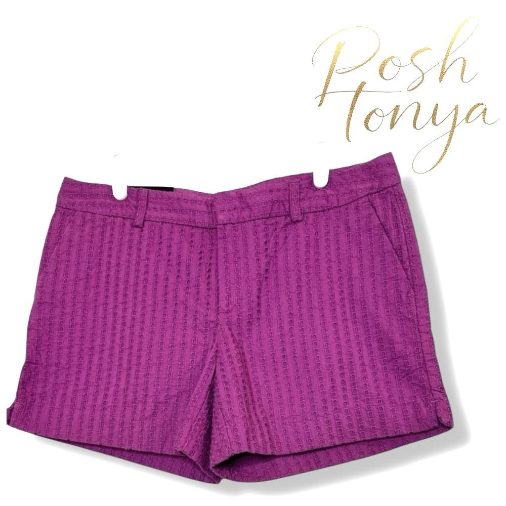 Banana Republic Pink Eyelet Lace Shorts Size 8 Feminine Cottagecore Coastal